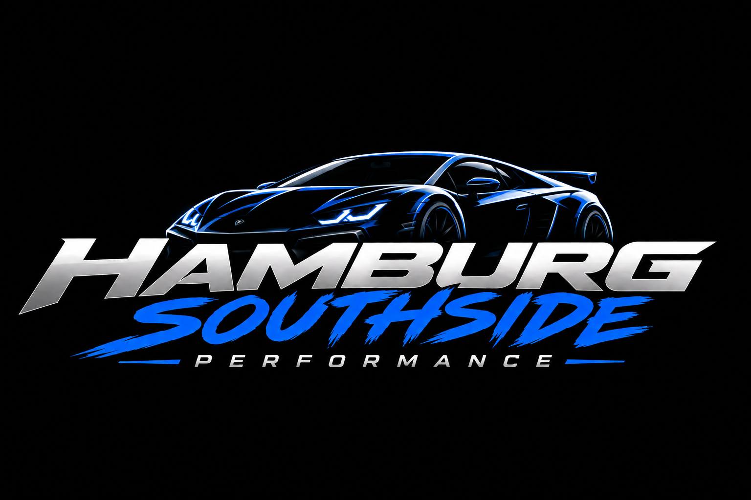 Hamburg Southside Performance – Logo mit Sportwagen und Schriftzug